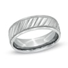 Thumbnail Image 1 of 7.0mm Comfort Fit Slant Cobalt Wedding Band - Size 10