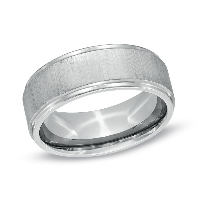 Main Image 1 of 8.0mm Comfort Fit Satin Finish Cobalt Wedding Band - Size 10