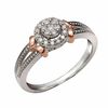 Thumbnail Image 2 of Cherished Promise Collection™ 1/5 CT. T.W. Diamond Promise Ring in Sterling Silver and 10K Rose Gold