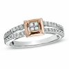 Thumbnail Image 1 of Cherished Promise Collection™ 1/5 CT. T.W. Diamond Promise Ring in Sterling Silver and 10K Rose Gold
