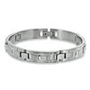 Thumbnail Image 2 of 1/10 CT. T.W. Diamond Link Bracelet in Stainless Steel - 8.5"