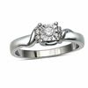 Thumbnail Image 0 of Cherished Promise Collection™ 1/10 CT. T.W. Diamond Majestic Promise Ring in Sterling Silver