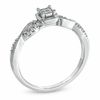 Thumbnail Image 2 of Cherished Promise Collection™ 1/15 CT. T.W. Quad Princess-Cut Diamond Promise Ring in Sterling Silver