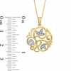 Thumbnail Image 2 of 1/8 CT. T.W. Diamond Vine Medallion Pendant in 10K Gold