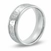 Thumbnail Image 2 of Men's 7.5mm Comfort Fit Hammered Cobalt Wedding Band - Size 10
