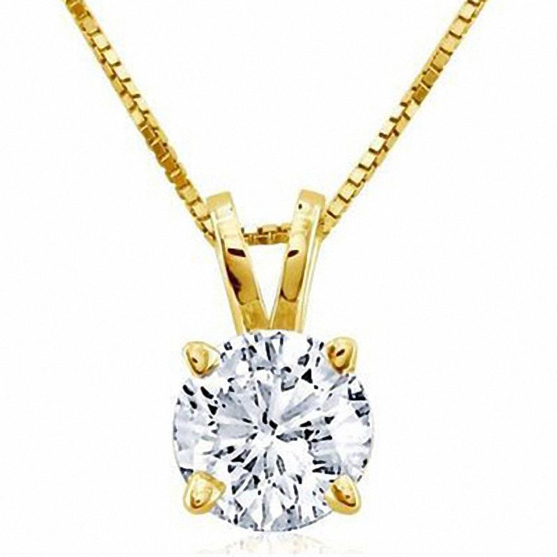 3/4 CT. Certified Diamond Solitaire Pendant in 18K Gold (I/SI2)