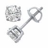Thumbnail Image 1 of 1-3/8 CT. T.W. Certified Diamond Solitaire Stud Earrings in 18K White Gold (I/SI2)