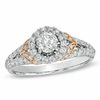 Thumbnail Image 0 of 1-1/10 CT. T.W. Diamond Vintage-Style Frame Engagement Ring in 14K Two-Tone Gold