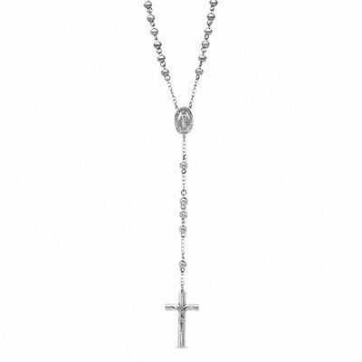 Rosary Necklace in Stainless Steel 