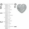 Thumbnail Image 1 of 1/10 CT. T.W. Diamond Pavé Heart Frame Earrings in Sterling Silver