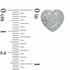 Thumbnail Image 2 of 1/10 CT. T.W. Diamond Pavé Heart Frame Earrings in Sterling Silver