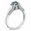 Thumbnail Image 2 of 3/4 CT. T.W. Enhanced Blue and White Diamond Engagement Ring in 14K White Gold