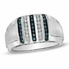 Thumbnail Image 1 of 1/4 CT. T.W. Enhanced Blue and White Diamond Ring in Sterling Silver