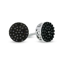 1/4 CT. T.W. Black Diamond Cluster Stud Earrings in Sterling Silver