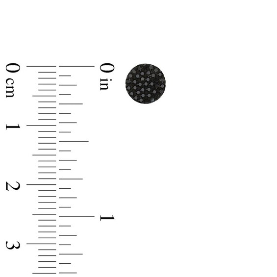 1/4 CT. T.w. Black Diamond Cluster Stud Earrings in Sterling Silver