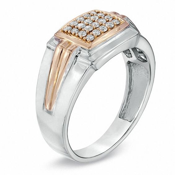 1/4 CT. T.w. Diamond Anniversary Band in 10K Two-Tone Gold