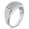 Thumbnail Image 2 of 1/3 CT. T.W. Diamond Three Row Comfort Fit Anniversary Band in 10K White Gold