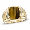 Thumbnail Image 1 of Cushion-Cut Tiger's Eye and Diamond Accent Ring in 10K Gold