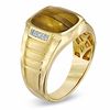 Thumbnail Image 2 of Cushion-Cut Tiger's Eye and Diamond Accent Ring in 10K Gold