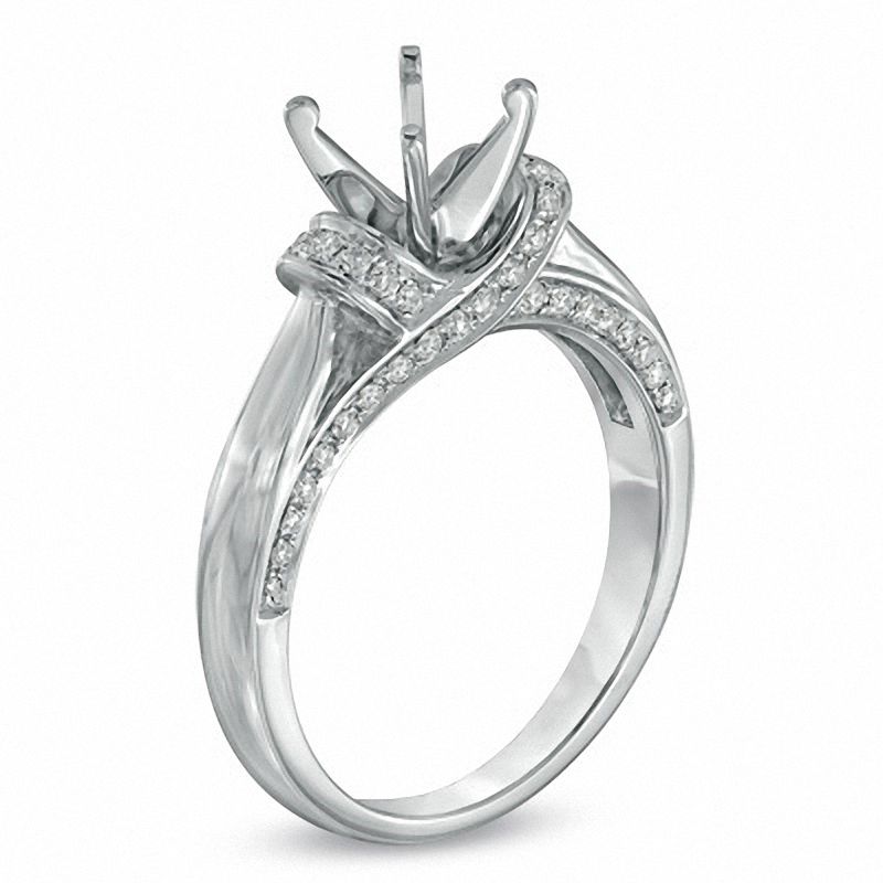 1/3 CT. T.W. Diamond Semi-Mount in 14K White Gold