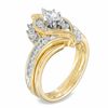Thumbnail Image 2 of 1 CT. T.W. Marquise Diamond Bypass Bridal Set in 14K Gold