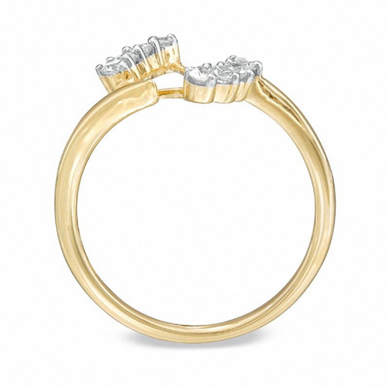 1 CT. T.W. Marquise Diamond Bypass Bridal Set in 14K Gold