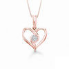 Thumbnail Image 1 of Sirena™ 1/10 CT. Diamond Heart Pendant in 10K Rose Gold