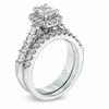 Thumbnail Image 2 of 2 CT. T.W. Certified Radiant-Cut Diamond Framed Bridal Set in 14K White Gold (I/I1)