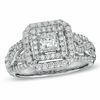 Thumbnail Image 1 of 1 CT. T.W. Princess-Cut Diamond  Double Frame Ring in 14K White Gold