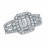 Thumbnail Image 1 of 1-1/4 CT. T.W. Baguette Diamond Frame Engagement Ring in 14K White Gold