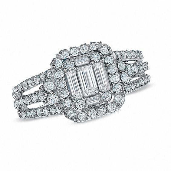 Zales baguette diamond ring cheap