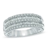 Thumbnail Image 1 of 1/2 CT. T.W. Baguette and Round Diamond Anniversary Band in 10K White Gold
