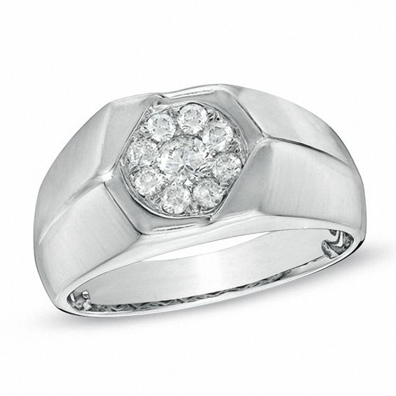 1/2 CT. T.w. Diamond Ring in 10K White Gold