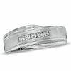 Thumbnail Image 1 of 1/4 CT. T.W. Diamond Five Stone Comfort Fit Anniversary Band in 14K White Gold