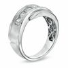 Thumbnail Image 1 of Men's 1 CT. T.W. Diamond Five Stone Bypass Band in 14K White Gold
