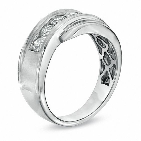 1 CT. T.w. Diamond Five Stone Bypass Band in 14K White Gold