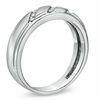 Thumbnail Image 2 of 1/10 CT. T.W. Diamond Slant Band in 10K White Gold