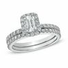 Thumbnail Image 0 of 1-1/2 CT. T.W. Certified Emerald-Cut Diamond Bridal Set in 14K White Gold (I/I1)