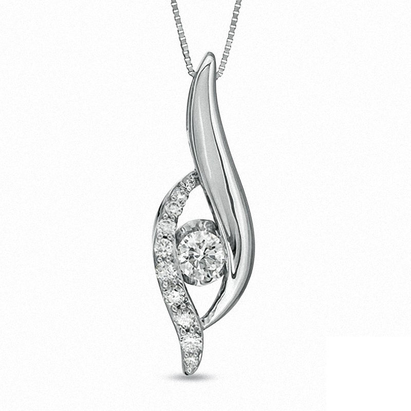 Sirena™ Eyes 1/2 CT. T.W. Diamond Pendant in 14K White Gold