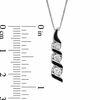 Thumbnail Image 2 of Sirena™ Black Eyes  1/4 CT. T.W. Diamond Three Stone Pendant in 14K White Gold with Black Enamel