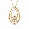 Thumbnail Image 1 of Sirena™ White Eyes 1/7 CT. Diamond Solitaire Pendant in 14K Gold with White Enamel