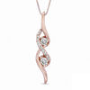 Thumbnail Image 1 of Sirena™ 1/4 CT. T.W. Diamond Double Swirl Pendant in 14K Rose Gold