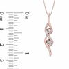 Thumbnail Image 2 of Sirena™ 1/4 CT. T.W. Diamond Double Swirl Pendant in 14K Rose Gold