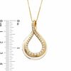Thumbnail Image 2 of Sirena™ 3/4 CT. T.W. Diamond Pendant in 14K Gold with White Enamel