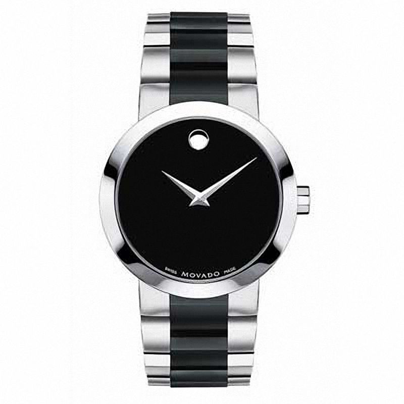 Men's Movado Verto Two-Tone Stainless Steel Watch with Black Museum® Dial (Model: 606373)