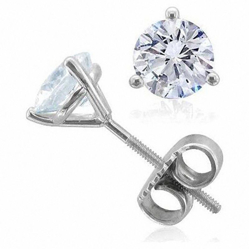 2 Ct Tw Certified Diamond Martini Set Stud Earrings In Platinum