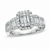 Thumbnail Image 1 of 1 CT. T.W. Multi-Baguette Diamond Frame Ring in 14K White Gold