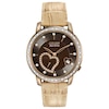 Thumbnail Image 0 of Ladies' Citizen Eco-Drive® Desire Diamond Accent Rose-Tone Watch with Hearts and Brown Dial (Model: EV1003-09X)