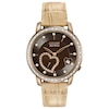 Thumbnail Image 1 of Ladies' Citizen Eco-Drive® Desire Diamond Accent Rose-Tone Watch with Hearts and Brown Dial (Model: EV1003-09X)
