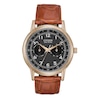 Thumbnail Image 1 of Men's Citizen Eco-Drive® Corso Rose-Tone Strap Watch with Black Dial (Model: AO9003-08E)